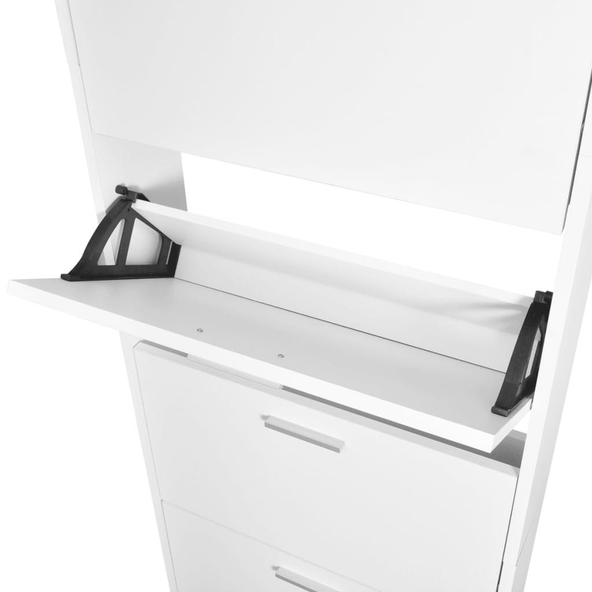 Voir la diapositive 5 : VIDAXL Meuble a chaussures en bois avec 5 compartiments Blanc