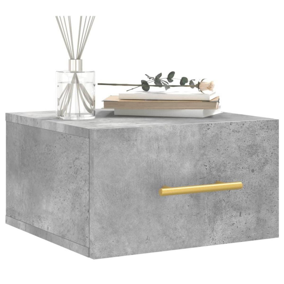 VIDAXL Tables de chevet murales 2 pcs gris beton 35x35x20 cm