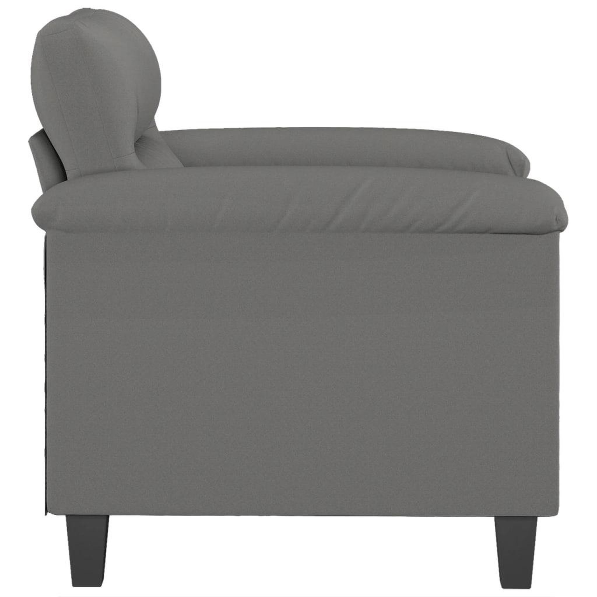 Voir la diapositive 4 : VIDAXL Fauteuil gris fonce 60 cm tissu microfibre
