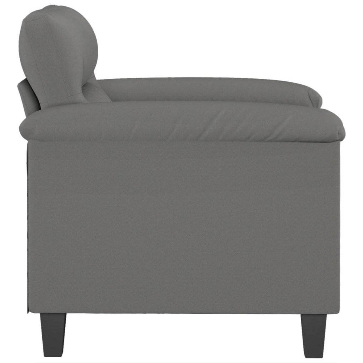 VIDAXL Fauteuil gris fonce 60 cm tissu microfibre