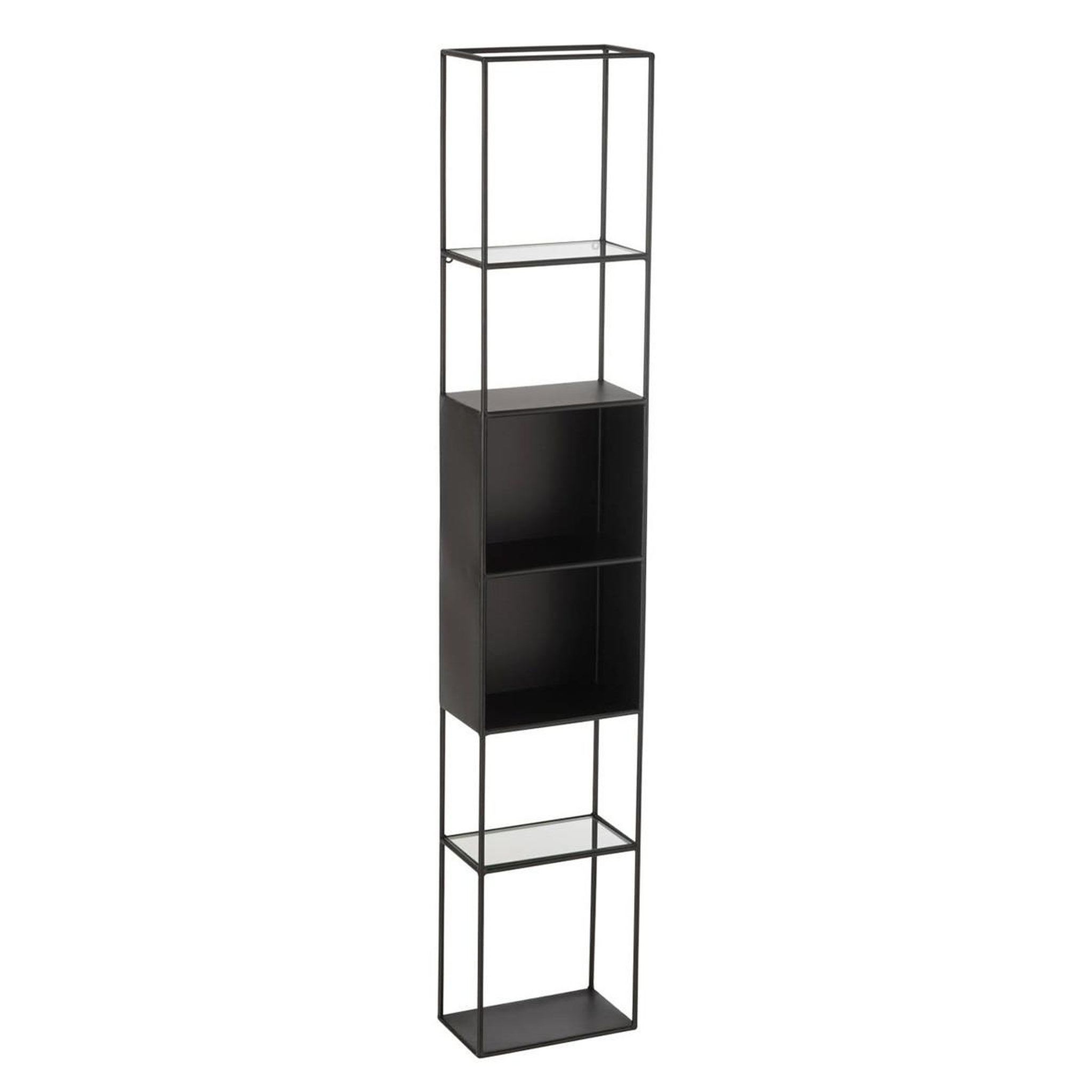 J-LINE Étagère 6 niveaux en métal  maryanne  140cm noir