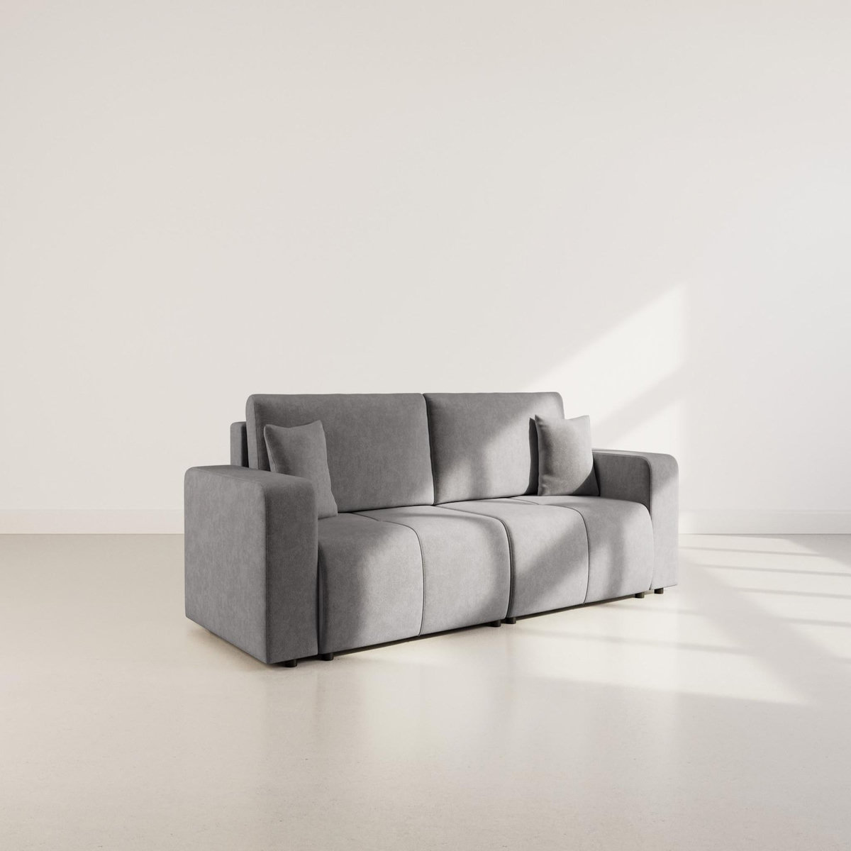 BEST MOBILIER Nicole - canapé droit 4 places convertible avec coffre en tissu