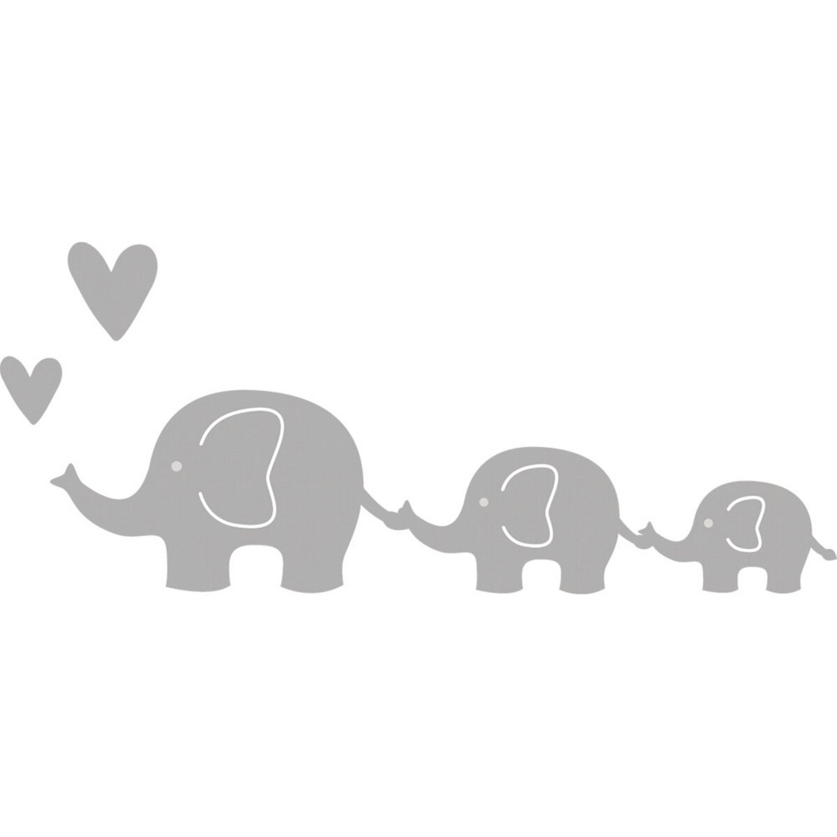 Rayher Gabarit de découpage Famille d'éléphants, 0,8 - 2,3cm x 0,7 - 9cm, 2 pces,