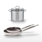 ELO Lot Poêles 28cm & 32cm Elo Bistro Line et Faitout 26cm