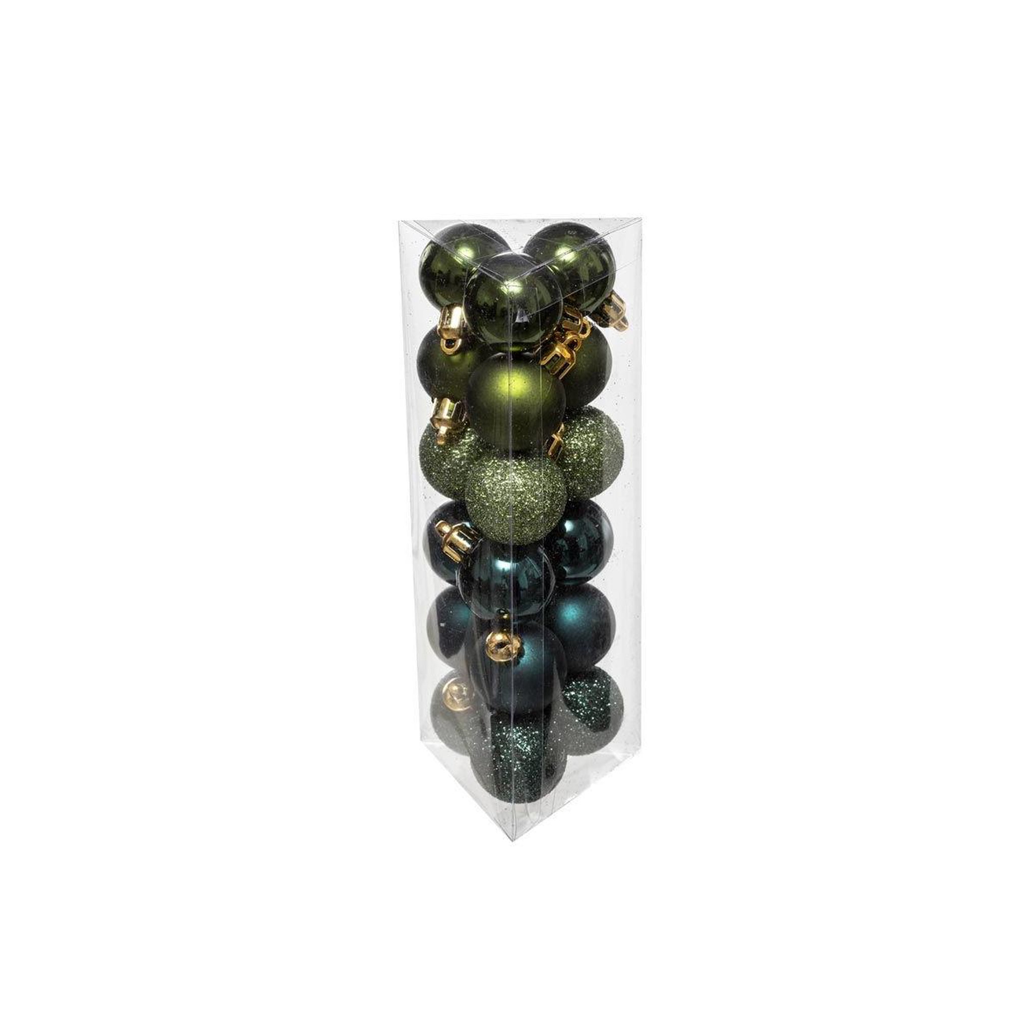 FEERIC LIGHT & CHRISTMAS Lot de 18 boules de noël  colorama  3cm olive