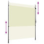 Voir la diapositive 3 : VIDAXL Store roulant d'exterieur 200 x 270 cm Creme