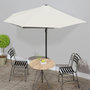Voir la diapositive 1 : VIDAXL Parasol de balcon avec mat en aluminium Sable 300x155 cm Demi