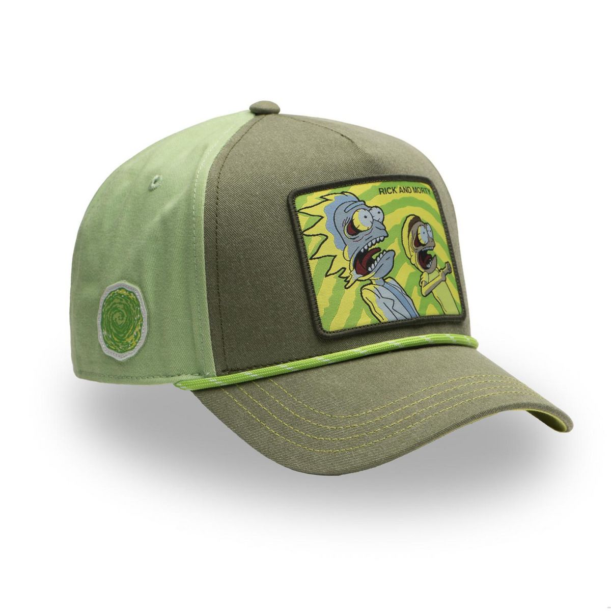 CAPSLAB Casquette trucker premium en sergé de coton Rick & Morty Cordelette
