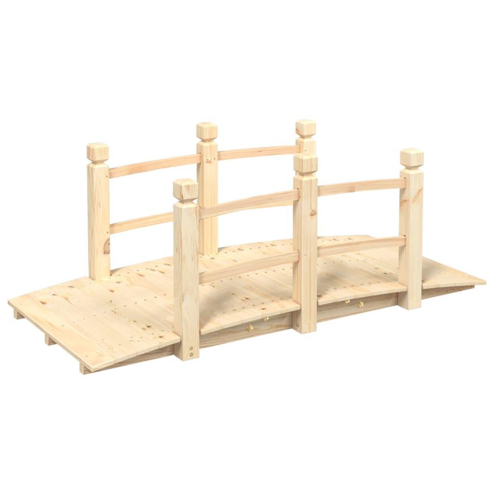VIDAXL Pont de jardin avec garde-corps 150x67x56cm bois massif epicea