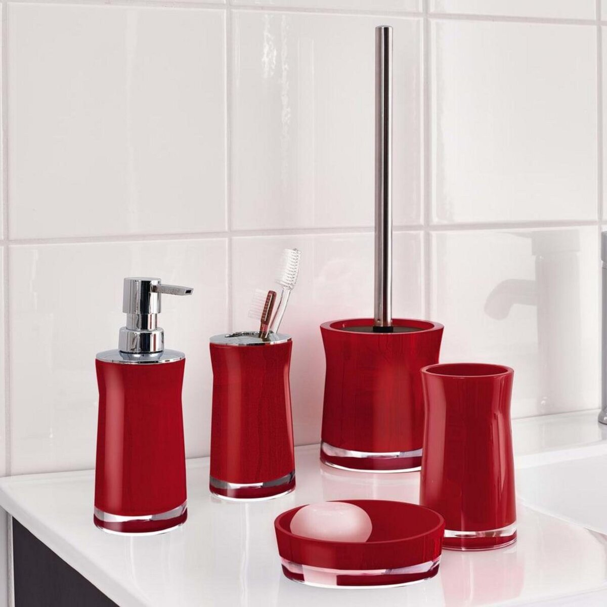 RIDDER RIDDER Brosse de toilette Disco Rouge