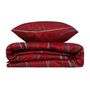Voir la diapositive 3 : GENERIQUE Parure de lit - 1 housse de couette 220 x 240 cm + 2 taies d'oreiller 60 x 60 cm - 65% coton, 35% polyester - Rouge