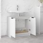 Voir la diapositive 4 : VIDAXL Armoire salle de bain Blanc 64,5x33,5x59 cm Bois d'ingenierie