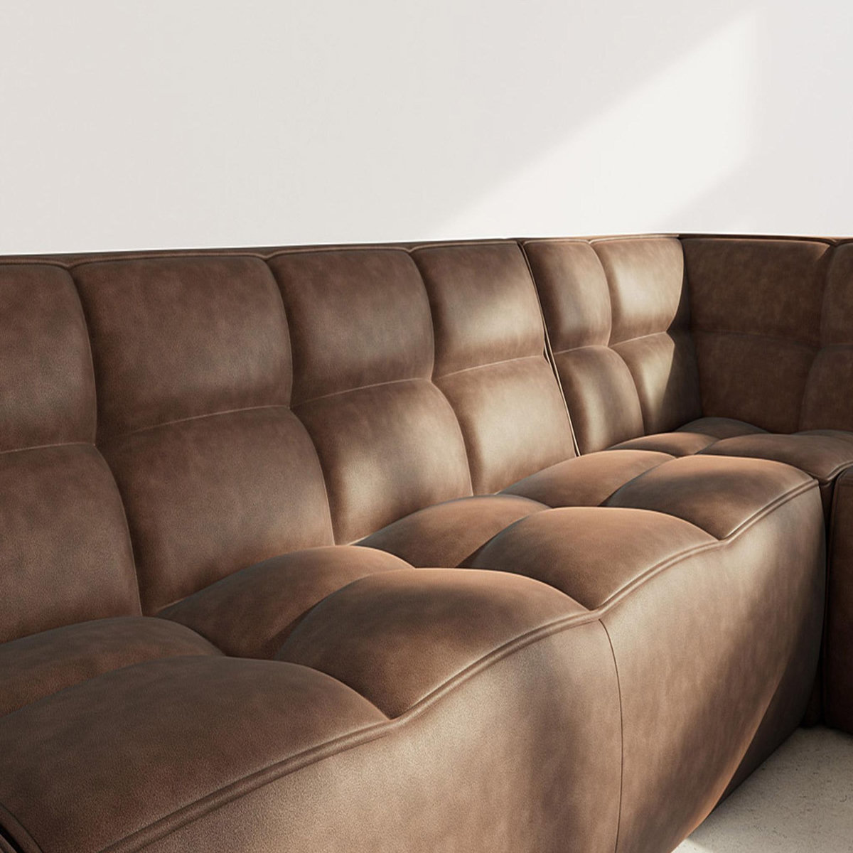 LISA DESIGN Alya - canapé modulable panoramique 7 places en simili