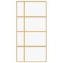 Voir la diapositive 4 : VIDAXL Porte coulissante dore 102,5x205cm verre ESG clair et aluminium