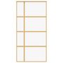 Voir la diapositive 4 : VIDAXL Porte coulissante dore 102,5x205cm verre ESG clair et aluminium