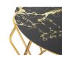 Voir la diapositive 3 : Paris Prix Table Basse Effet Marbre  History  78cm Noir & Or