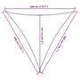 Voir la diapositive 6 : VIDAXL Voile d'ombrage 160 g/m^2 Creme 3x3x3 m PEHD