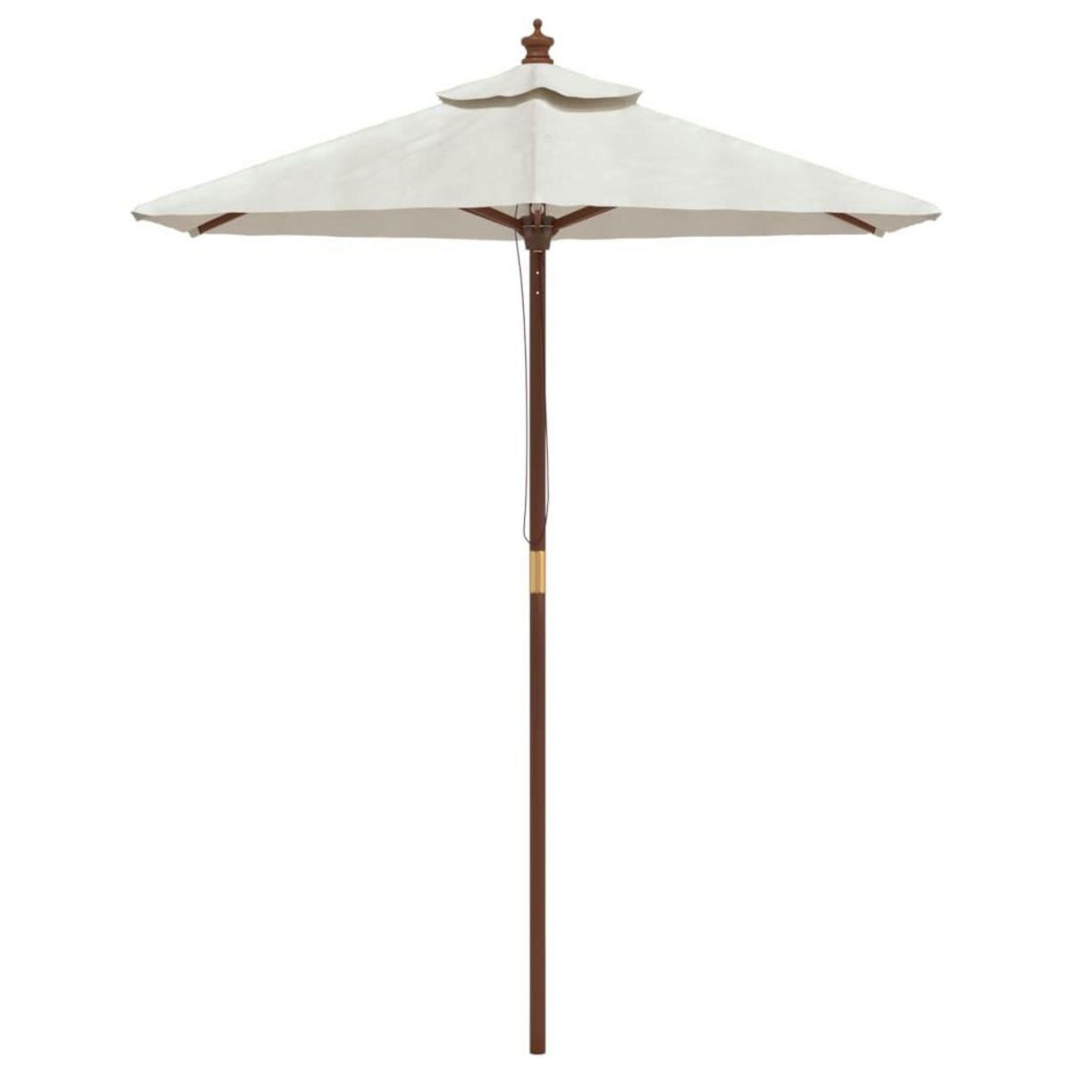 VIDAXL Parasol de jardin avec mat en bois sable 196x231 cm