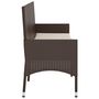 Voir la diapositive 5 : VIDAXL Banc de jardin a 3 places avec coussins Marron Resine tressee