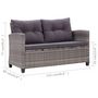 Voir la diapositive 6 : VIDAXL Salon de jardin 6 pcs avec coussins Resine tressee Gris fonce