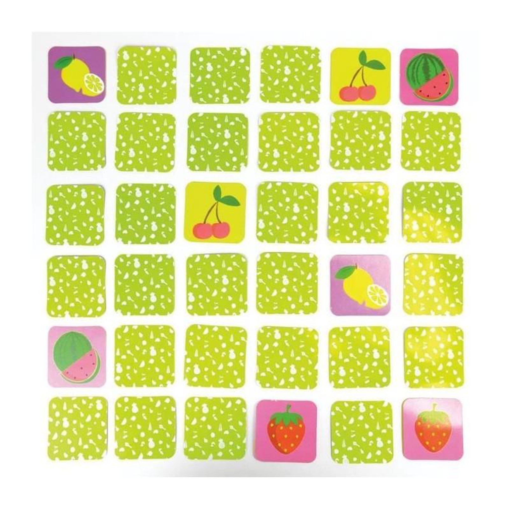 Voir la diapositive 3 : JEMINI Lot de 18 pochettes surprises - JEMINI - Surprise Market - Peluche fruits ou légumes +/- 10 cm, stickers et cartes mémo