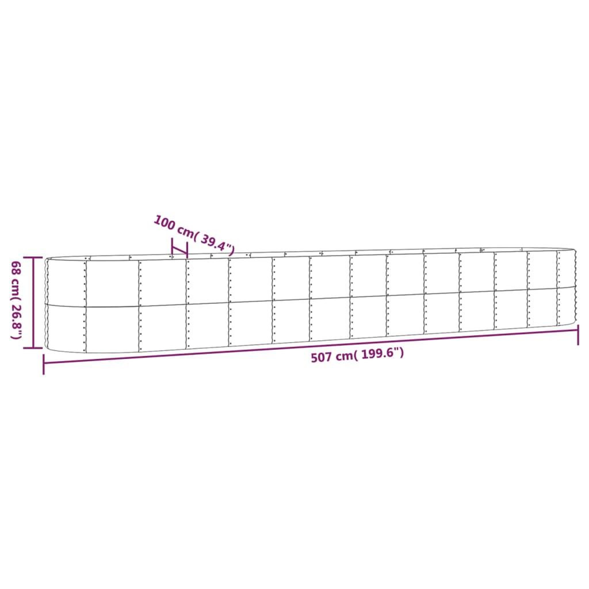 Voir la diapositive 6 : VIDAXL Lit sureleve de jardin Acier enduit de poudre Argente