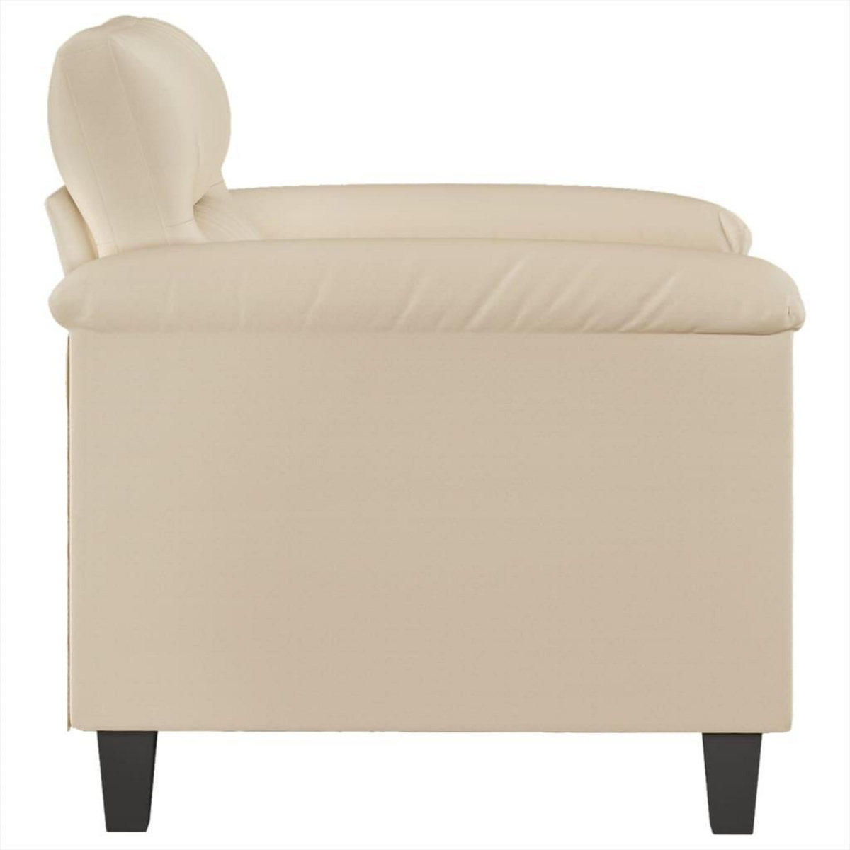 VIDAXL Chaise de canape creme 60 cm tissu microfibre