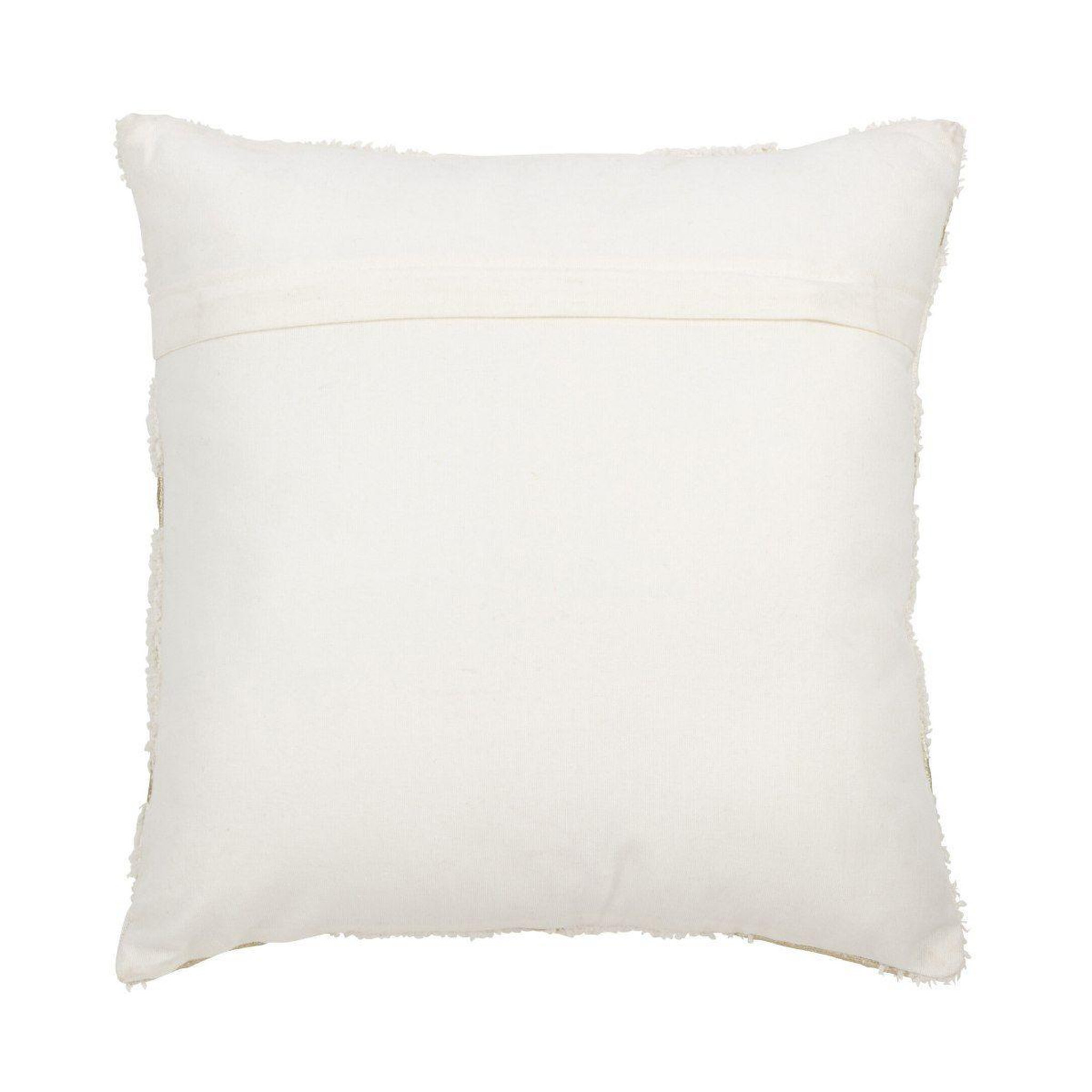 Voir la diapositive 2 : J-LINE Coussin déco  feuille  45x45cm blanc & or