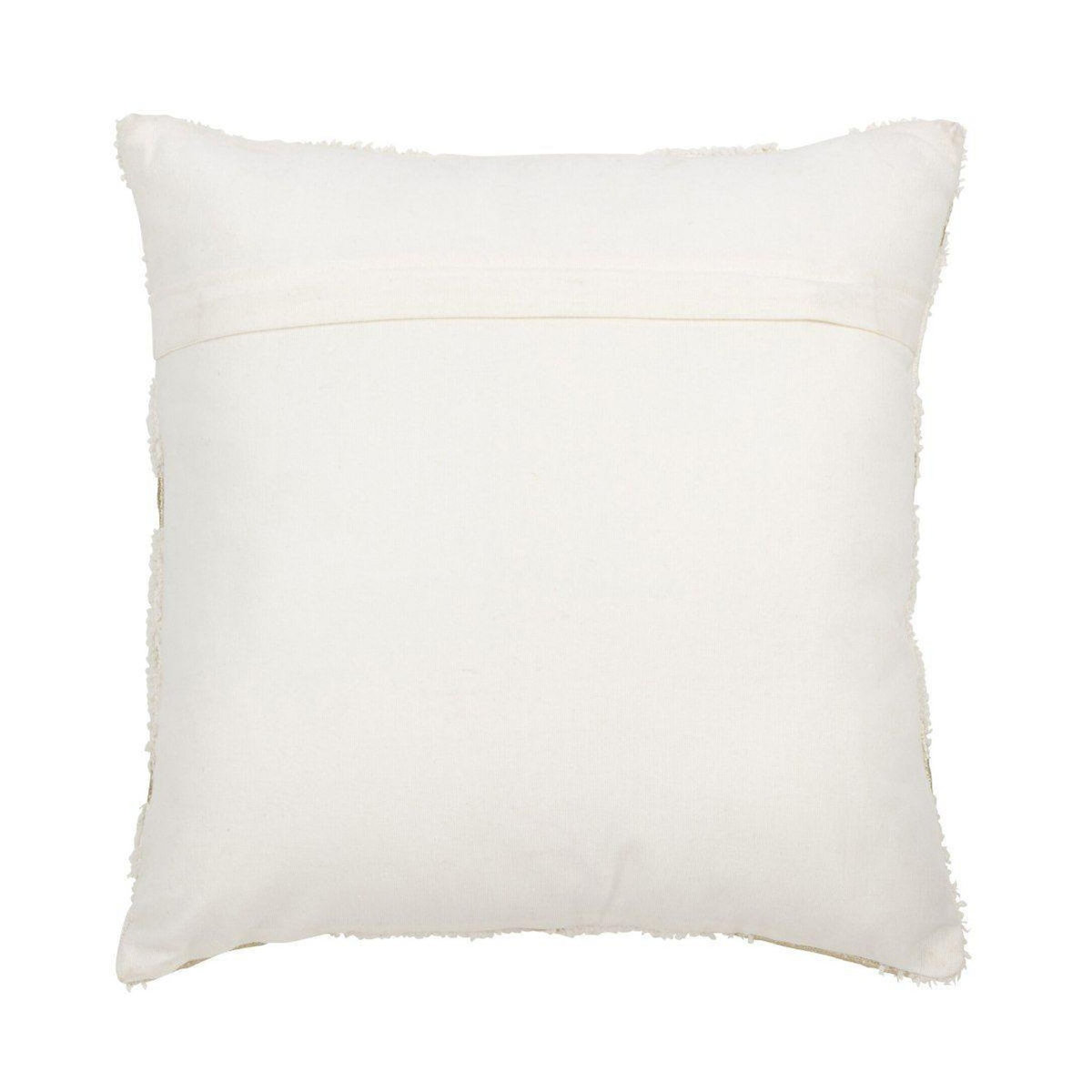 Paris Prix Coussin Déco  Feuille  45x45cm Blanc & Or