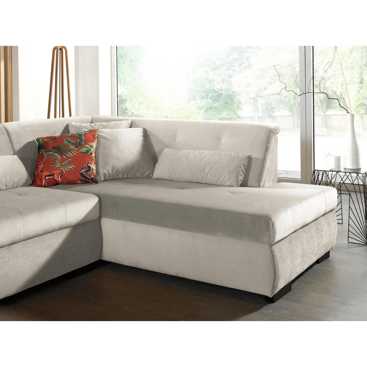 LISA DESIGN Vermont - canapé panoramique d'angle droit - 7 places - xxl - en velours