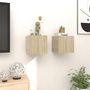 Voir la diapositive 3 : VIDAXL Meubles TV muraux 2 pcs Chene sonoma 30,5x30x30 cm