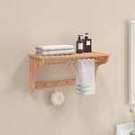 VIDAXL Porte-serviette 60x30x35 cm Bois massif de noyer