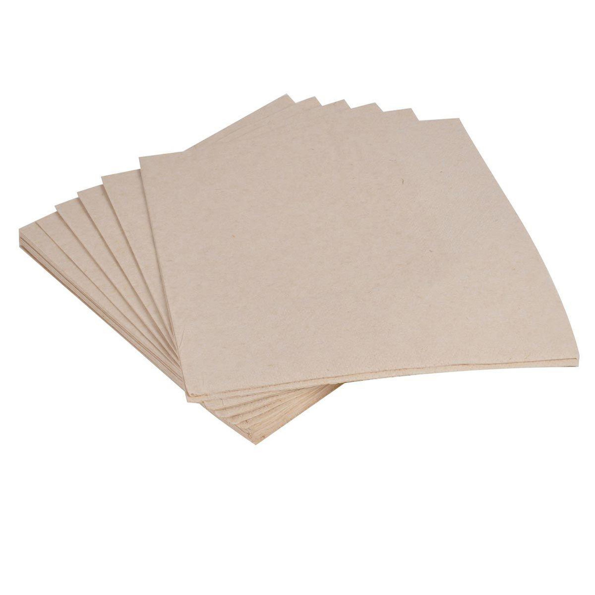 HOMEA Lot de 20 Serviettes  3 Plis  33x33cm Naturel