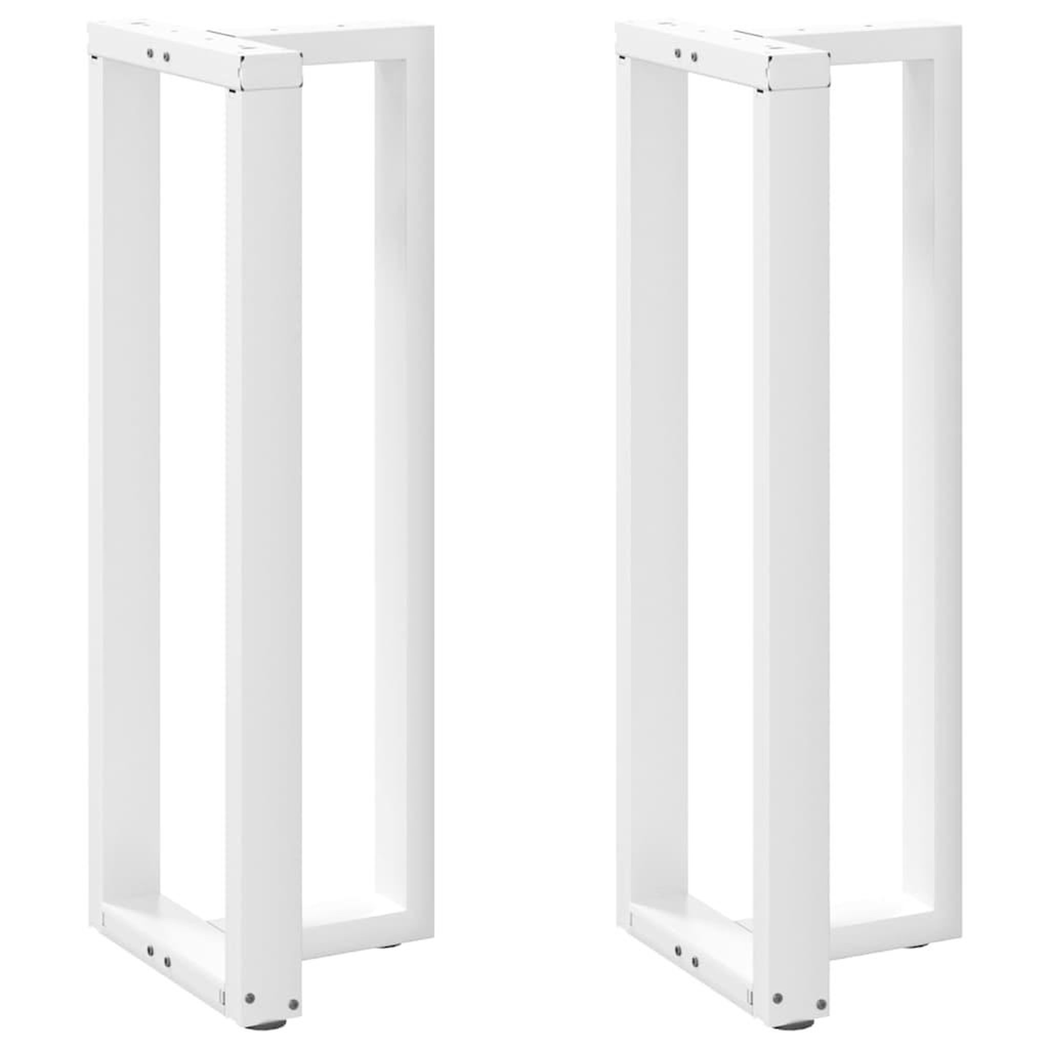 VIDAXL Pieds de table de bar forme de T 2 pcs blanc 50x35x(110-111) cm