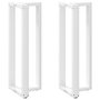 Voir la diapositive 1 : VIDAXL Pieds de table de bar forme de T 2 pcs blanc 50x35x(110-111) cm