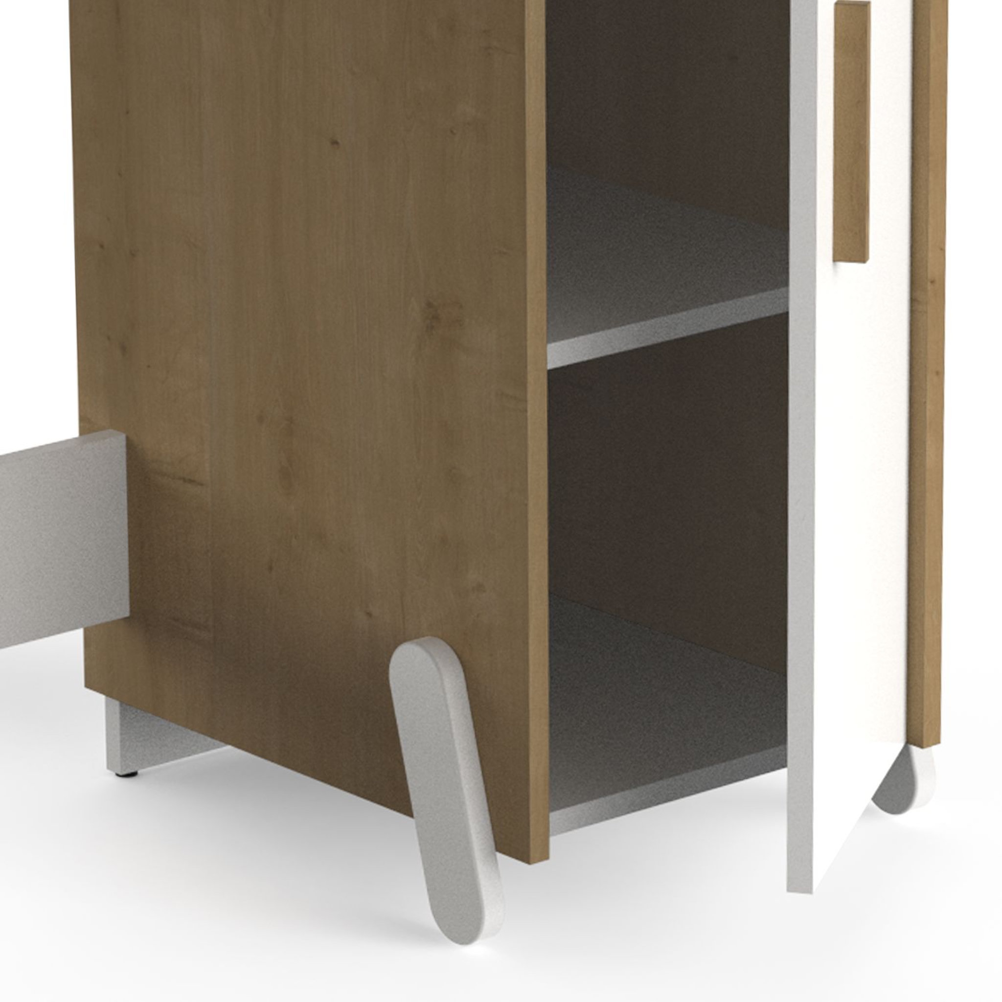 Voir la diapositive 6 : Bureau enfant 1 niche 1 porte L134 cm LILAS