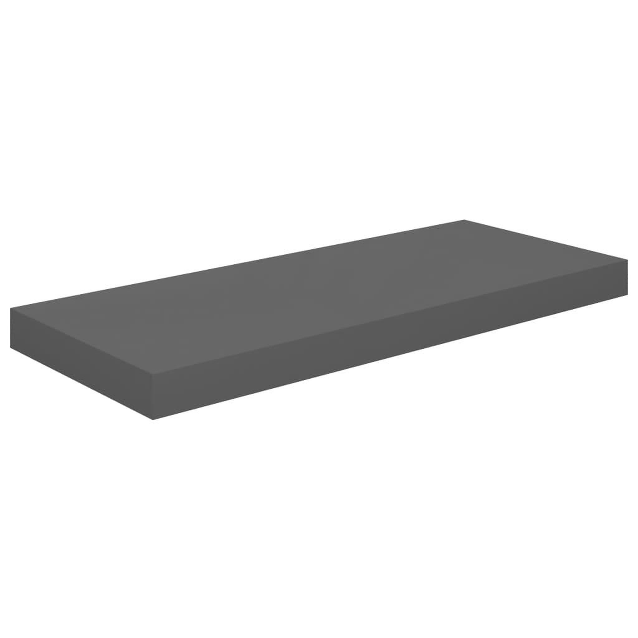 Voir la diapositive 4 : VIDAXL Etagere murale flottante 4 pcs Gris brillant 60x23,5x3,8 cm MDF