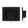 Voir la diapositive 3 : HOMCOM Cheminée bioéthanol encastrable design - 0,9L - 66 x 16 x 52 cm - acier inox. noir