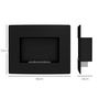 Voir la diapositive 3 : HOMCOM Cheminée bioéthanol encastrable design - 0,9L - 66 x 16 x 52 cm - acier inox. noir