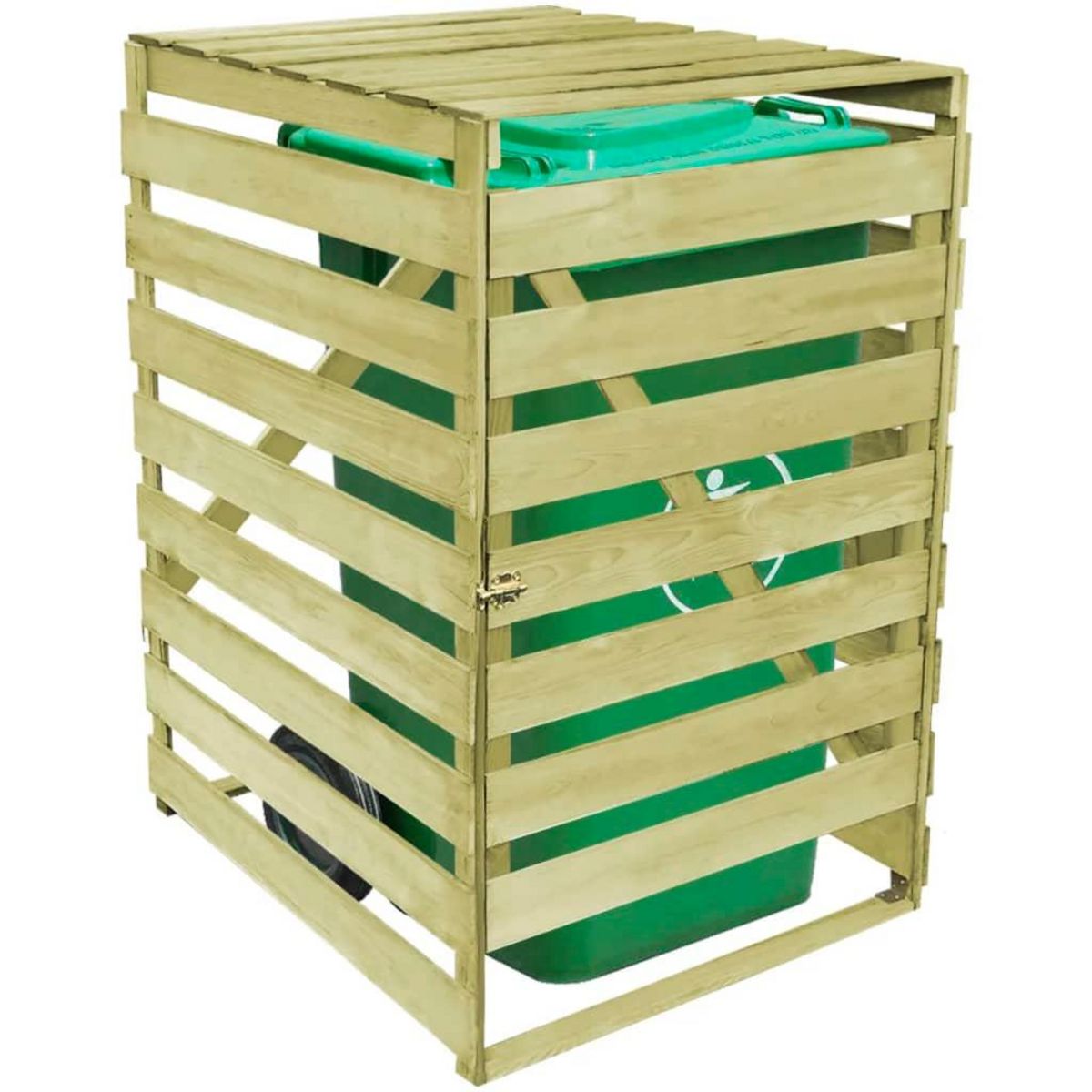 VIDAXL Abri pour poubelle 240 L Bois impregne