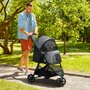 Voir la diapositive 2 : PAWHUT Poussette buggy pliable pour chien chat - 2 attaches, guidon réglable, panier - acier oxford gris