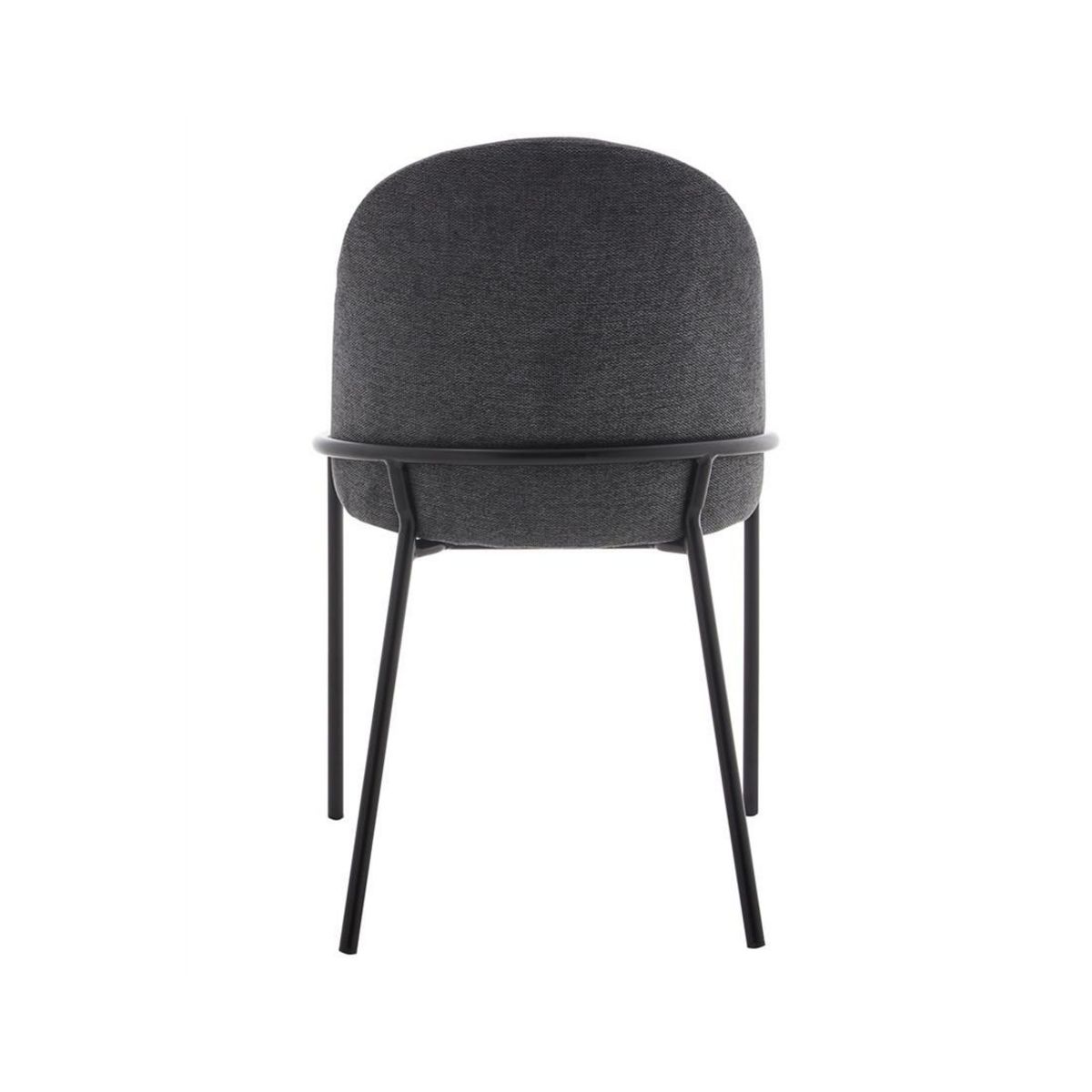 LISA DESIGN Imelda - lot de 4 chaises - en tissu - gris anthracite