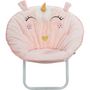 Voir la diapositive 2 : Atmosphera Kids Fauteuil loveuse enfant pliante Licorne - L. 50 x H. 50 cm - Rose