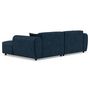 Voir la diapositive 4 : LISA DESIGN Aumance - canapé droit 4 places avec double méridienne assise profonde en velours texturé