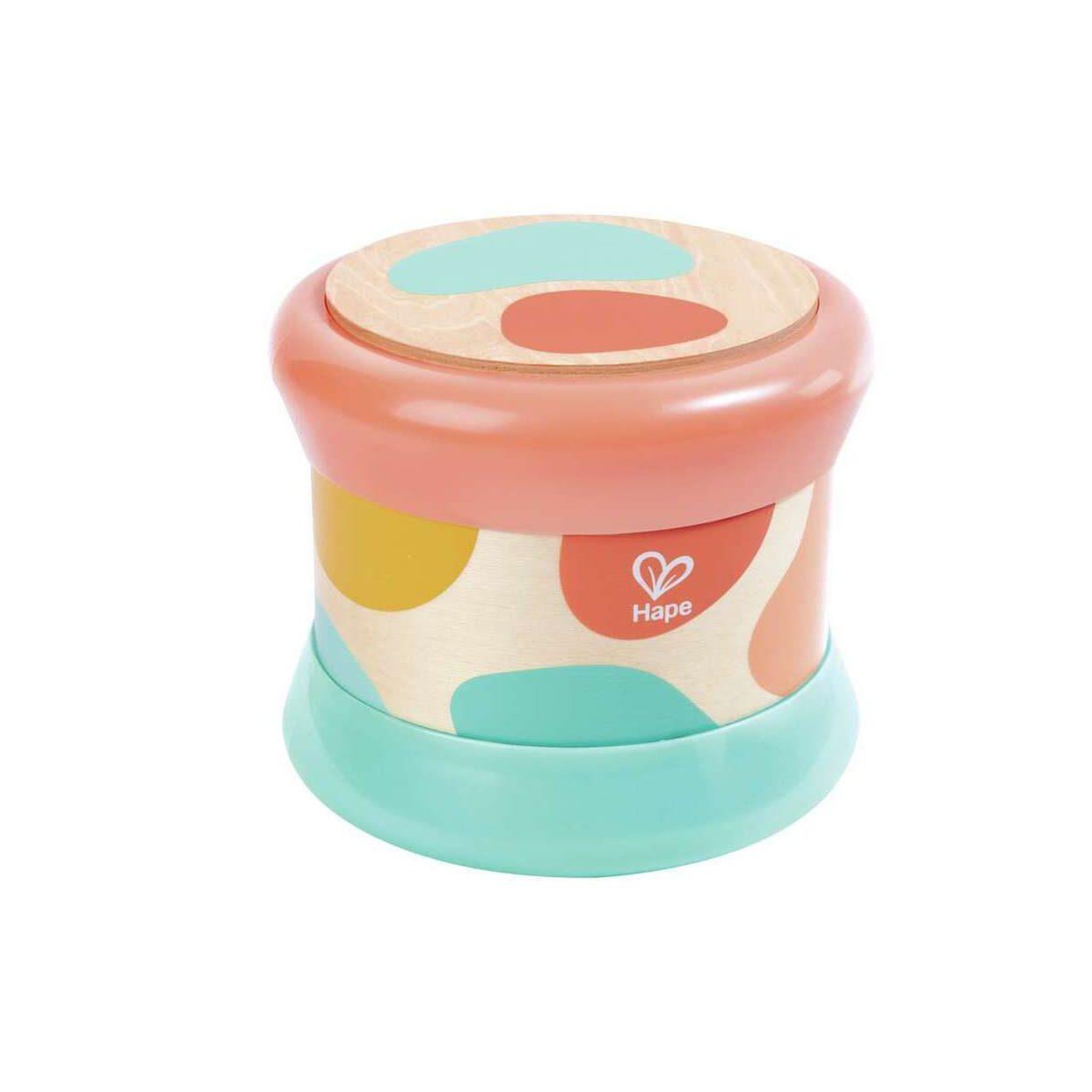 Hape Tambour de bebe en bois - turquoise