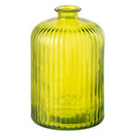 Paris Prix Vase Bouteille en Verre  Stripe  23cm Jaune