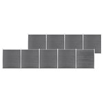 VIDAXL Cloture de jardin WPC 1564x186 cm Gris