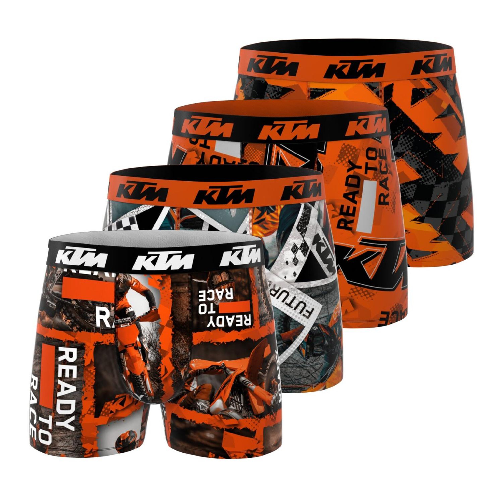 KTM Lot de 4 boxers homme ktm. Coloris disponibles : Orange