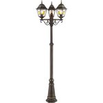BRILLIANT Lampadaire extérieur JANEL - BRILLIANT - noir doré - métal/verre - 3x60W - IP44