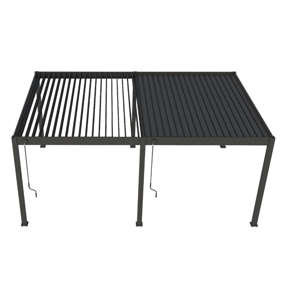Pergola Bioclimatique autoportée 4x6 m - Aluminium - Anthracite - VS OmBREA®